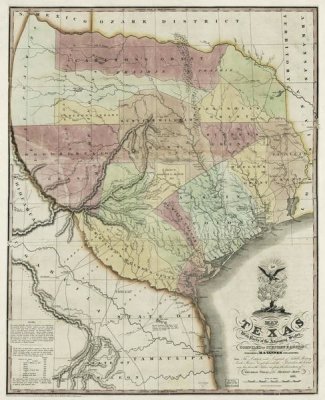 Henry Schenck Tanner - Map of Texas with parts of the adjoining states, 1837