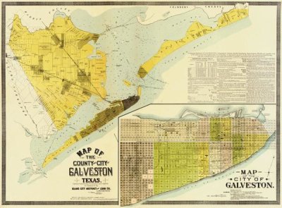 Island City Abstract and Loan Co. - Map of the county and city of Galveston, Texas, 1891