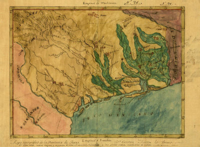 Stephen F. Austin - Mapa topografico de la provincia de Texas, ca 1822