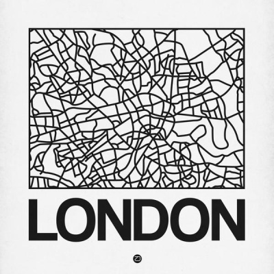 NAXART Studio - White Map of London