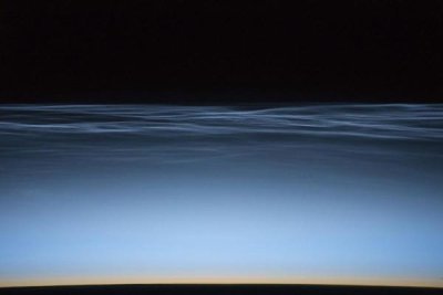 Noctilucent Clouds Over Earth
