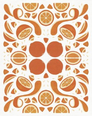 Elyse DeNeige - Retro Orange Otomi