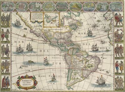 William Janzoon Blaeu - Map of the Western Hemisphere