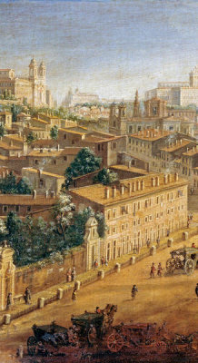 Gaspar Van Wittel - Triptych - Left Panel - Piazza Del Popolo, Rome