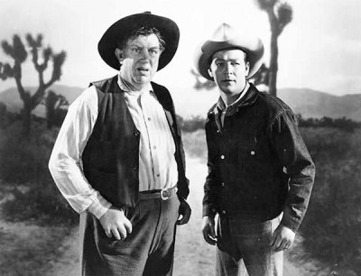 Hollywood Photo Archive - Roy Rogers with Andy Devine in Nightime In Nevada