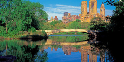 Richard Berenholtz - Bow Bridge and Central Park West View, NYC - Cropped