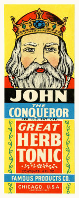 Department of the Interior. Patent Office. - Vintage Labels: John the Conqueror Great Herb Tonic, 1838