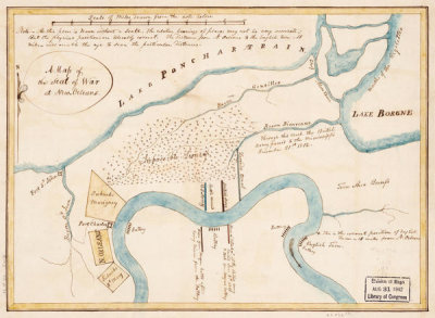 unknown maker - A map of the seat of war at New Orleans, 1815