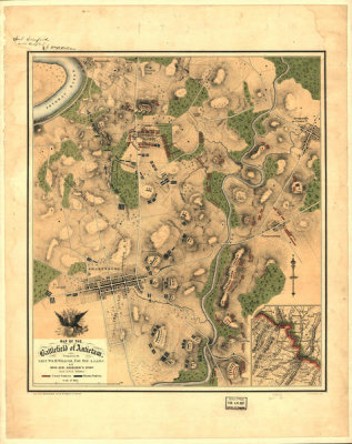 William H. WIllcox - Map of the battlefield of Antietam, 1862