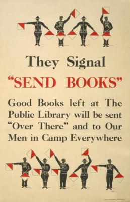 The H.C. Miner Litho. Co. - They signal "Send books"..., 1917