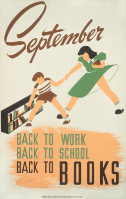 V. Donaghue - September - back to work - back to school - back to BOOKS, 1940
