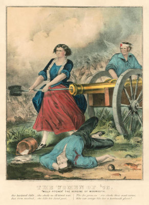 Currier and Ives - The Women of '76: "Molly Pitcher" the Heroine of Monmouth, between 1856-1907