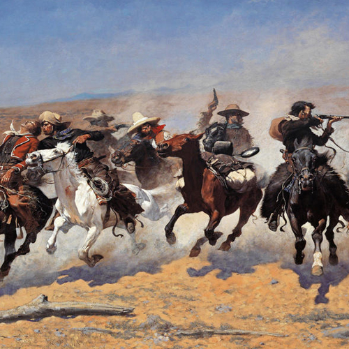 Frederic Remington, A Dash For Timber