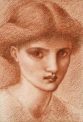 Sir Edward Burne-Jones - Study of a Girl's Head