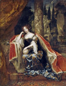 Caspar Netscher - Portrait of Queen Mary Stuart II