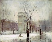 Paul Cornoyer - Winter In Washington Square