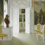 Christian Tilemann-Petersen - An Interior of a Salon - Fredensborg