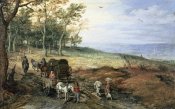 Jan Brueghel the Elder - A Wooded Landscape with Travelers