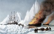 Currier and Ives - American Whalers Crushed In The Ice