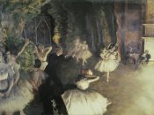 Edgar Degas - Rehearsal of the Ballet on Stage