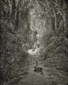 Gustave Dore - Satan As A Serpent, Enters Paradise In Search Of Eve (from Milton's 