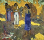 Paul Gauguin - Three Tahitian Women Against a Yellow Background, (Trois Tahitiennes sur un Fond Jaune)