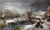 Joos de Momper the younger - A Village In Winter