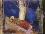 Odilon Redon - A Woman Lying Under The Tree