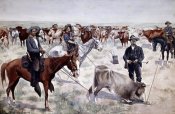 Frederic Remington - Branding a Steer