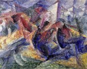 Umberto Boccioni - Horse, Horseman and Buildings