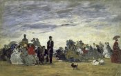 Eugene Boudin - The Beach at Trouville