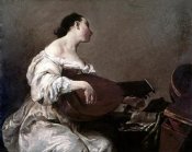 Giuseppe Maria Crespi - Woman Playing a Lute