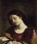 Giovanni Guercino - The Magdalen Contemplating the Nails of the Passion