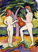 August Macke - Two Nudes with Jug