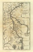 Carte Ancienne Du Delaware 1795 – Reproduction Vintage Art Mural Toile/ Papier