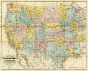 William J. Keeler - National Map of The Territory of The United States, 1868