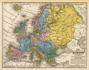 Samuel Augustus Mitchell - Map of Europe, 1839