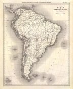 V. Martin de Moussy - Carte de l'Amerique du Sud, 1873