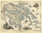 R.M. Martin - Greece with inset maps of Corfu and Stampalia, 1851