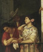 Mary Cassatt - The Flirtation A Balcony In Seville 1872