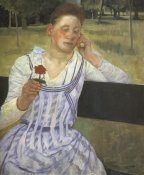 Mary Cassatt - Woman With A Red Zinnia 1891