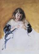 Mary Cassatt - Young Girl In Blue 1908