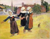 Paul Gauguin - Dancing A Round In The Haystacks