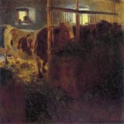 Gustav Klimt - Cows In A Satble 1899