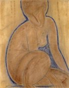Amedeo Modigliani - Crouched Nude