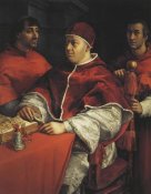 Raphael - Leo X With Cardinals De Medici And De Rossi