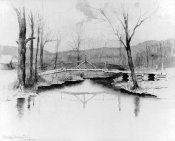 Frederic Remington - A Foot Bridge West Virginia