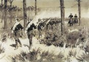Frederic Remington - US Troops Practicing Marching In The Palmetto