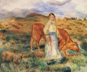 Pierre-Auguste Renoir - Shepherdess With Cow And Ewe