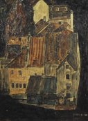 Egon Schiele - City On The Blue River I 1910
